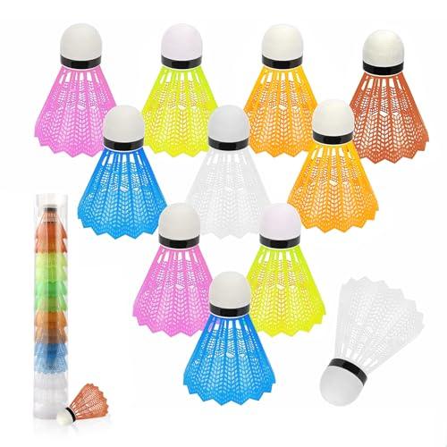 Pynzeka 12 Pezzi Volani da Badminton in Nylon Colorati