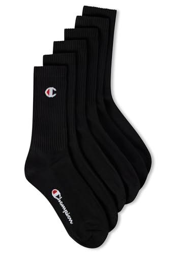 Champion Core 6PP Crew Calzini Sportivi Unisex Nero 43-46