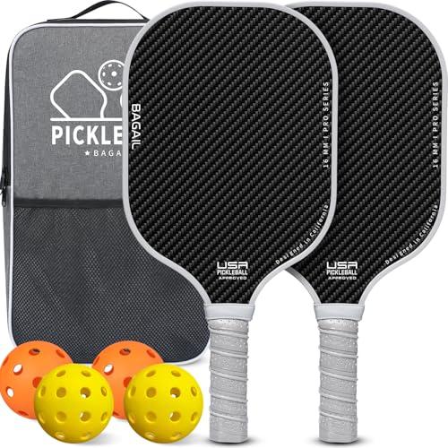 BAGAIL Set di Racchette da Pickleball Grigio