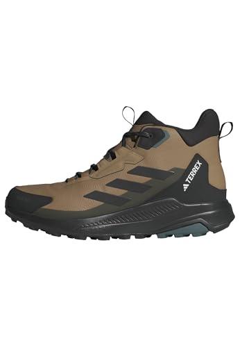 adidas Uomo Terrex Anylander Mid Rain.RDY Hiking Shoes, Cardboard/Core Black/Shadow Olive, 42 EU