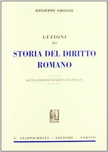 Lezioni di storia del diritto romano