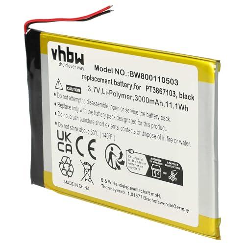 Batteria vhbw Li-Polymer 3000mAh (3.7V) per Tablet RCA RCT6077W2