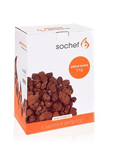 Pietre Laviche Sochef G432-000W-02 per Barbecue a Gas - 3 kg
