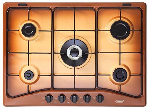 De'Longhi YTF57ASV Piano Cottura a Gas 5 Fuochi 70 cm Terra di Francia
