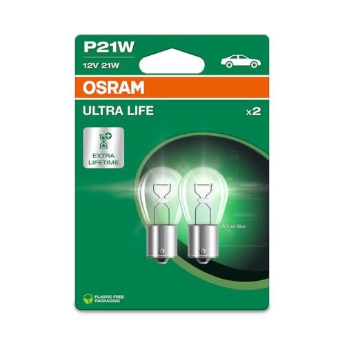 OSRAM ULTRA LIFE P21W - Lampada Auto a Lunga Durata (Doppio Blister)