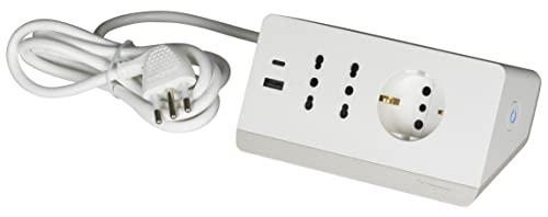 Bticino S3711DBU Multipresa da Scrivania con 2 Prese USB
