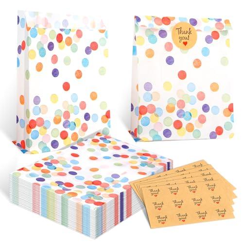 Lanovuto 50 Sacchettini Compleanno Bambini con Adesivi