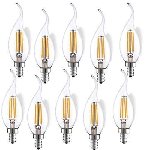 Bratek Lampadine Led E14 C35T Vintage - Lampadina Vintage E14 Filamento Led Trasparente