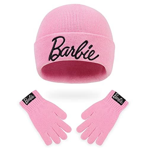 Barbie Cappello Invernale e Guanti Set Invernale Rosa per Bambina