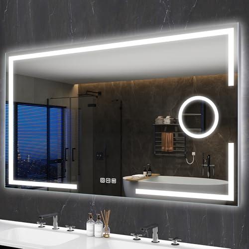 Specchio Bagno con Luce LED e Ingranditore 5X S'bagno 120 x 70 cm