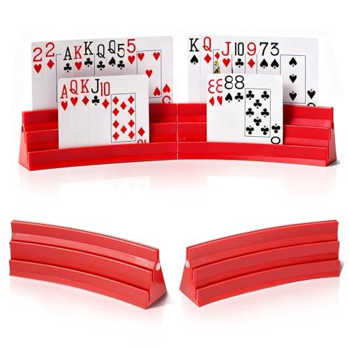 Euablfo Porta Carte da Gioco Magnetico - Set da 4 Supporti Ergonomici per Bambini, Adulti e Anziani