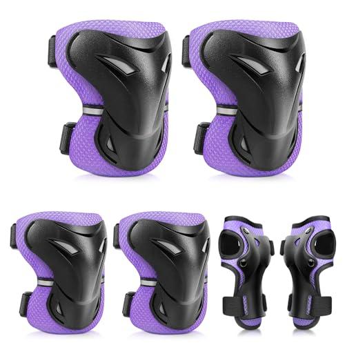 YOOXARMOR Set Protezioni Bambini 3-6-13 Anni - Ginocchiere, Gomitiere, Polsiere per Pattinaggio, BMX, Bici, Skateboard, Monopattino
