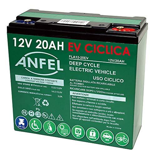 Batteria Ricaricabile al Piombo 12V 20Ah Deep Cycle Ciclica