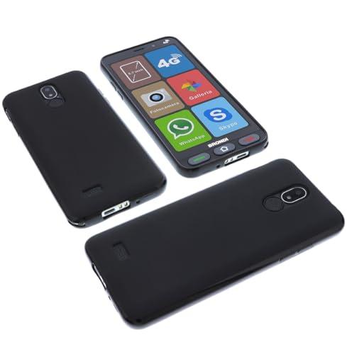 Foto-kontor Custodia Compatibile con Cellulari Brondi Amico Smartphone S Nero Cover in Gomma TPU di Colore Nero