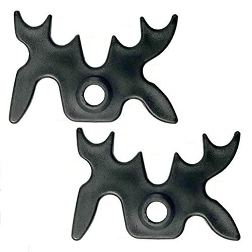 Yueser Ponte Stecca da Biliardo - Set di 2 Teste Ponte Nere in Plastica