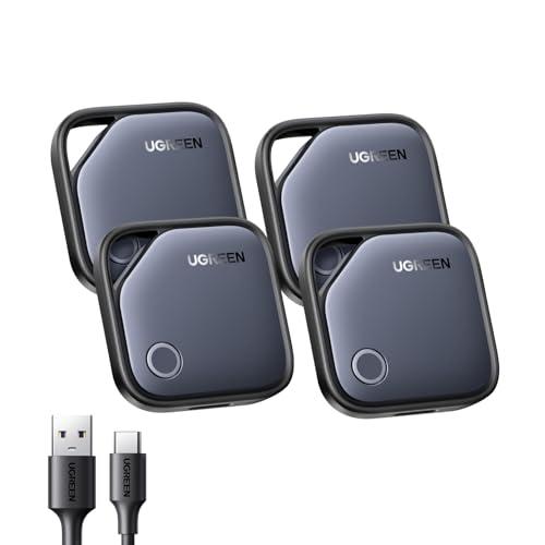UGREEN FineTrack Smart Finder (4 pezzi) - Localizzatore Bluetooth Ricaricabile USB-C per iOS