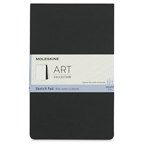 Moleskine Art Sketch Pad Blocco per Schizzi, Carta per Matite, Carboncino, Penne, Penne Stilografiche e Pennarelli, Copertina Morbida, Formato Large 13 x 21 cm, Colore Nero, 48 Pagine