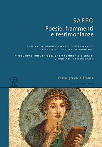 Poesie, frammenti e testimonianze di Saffo
