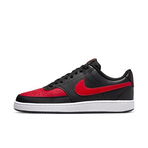 Nike Court Vision Low, Sneaker Uomo, Black University Red White, 44 EU