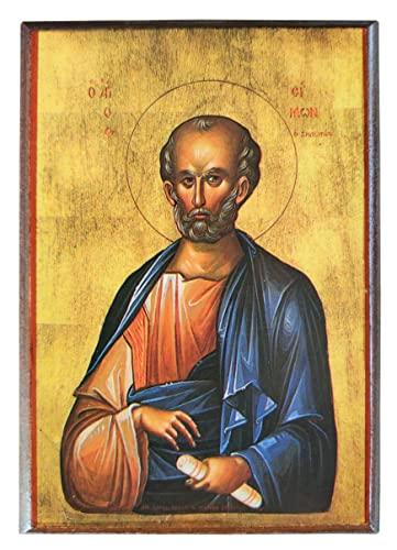 Icona di San Simone Zelota Apostolo Bizantina Dipinta a Mano