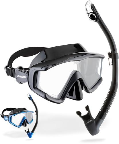 Cressi Liberty Triside & Epsilon Dry Black/Graphite - Combo Set Maschera e Snorkel
