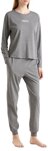 United Colors of Benetton 30963F03K Pantalone del Pigiama, Grigio, M Donna