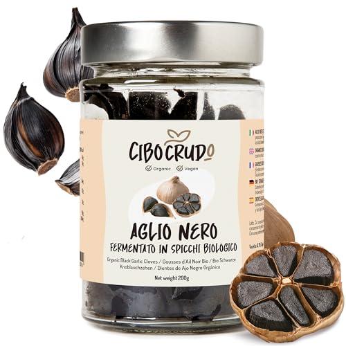 Aglio Nero Fermentato Biologico in Spicchi - CiboCrudo - Qualità Premium