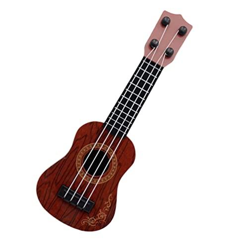 Toyvian Ukulele Giocattolo per Bambini - Mini Chitarra 4 Corde per l'Apprendimento Musicale
