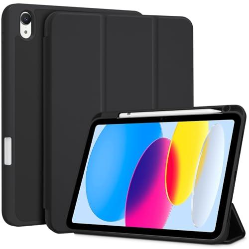 ProCase Cover iPad A16 11 Generazione 11 Pollici 2025 /iPad 10 Generazione 10,9 Pollici 2022 con Portapenna - Nero