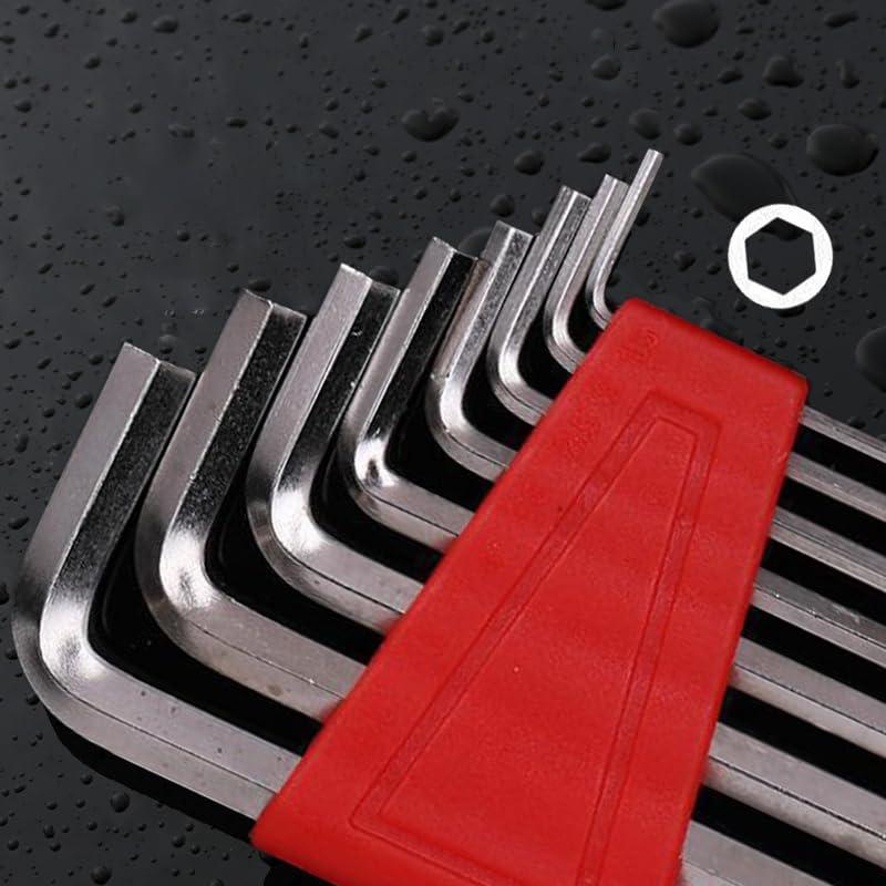 Set di 8 Chiavi a Brugola Corte, Metriche, Rosso