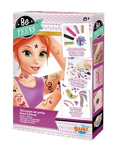 Buki France - Tatuaggi di Perline per Bambini, Poppa, Multicolore, 20 x 5 x 28 cm, BE107