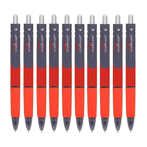 Starplast, 10 Penne Triangolari, Inchiostro Blu, 0,7 mm, Antiscivolo