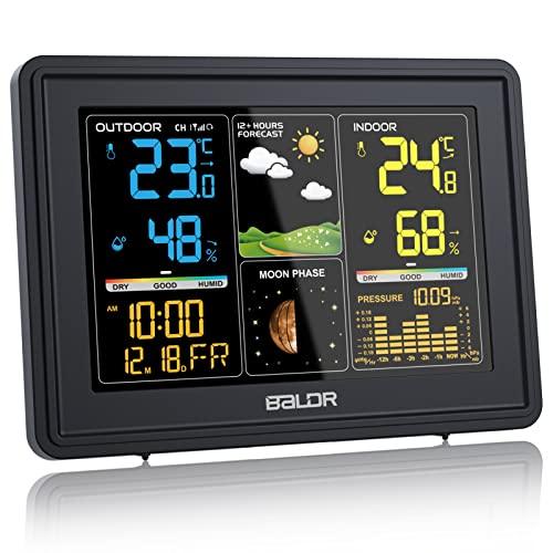 BALDR Stazione Meteo Wireless con Sensore Esterno e Display LCD a Colori