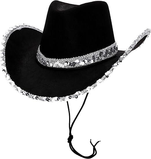 Toyland® Cappello da cowboy nero da 38 cm (15