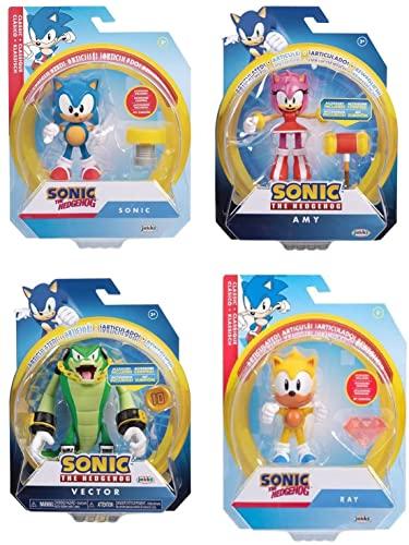 Jakks Pacific Confezione da 6 Figure Serie 10 Sonic The Hedgehog