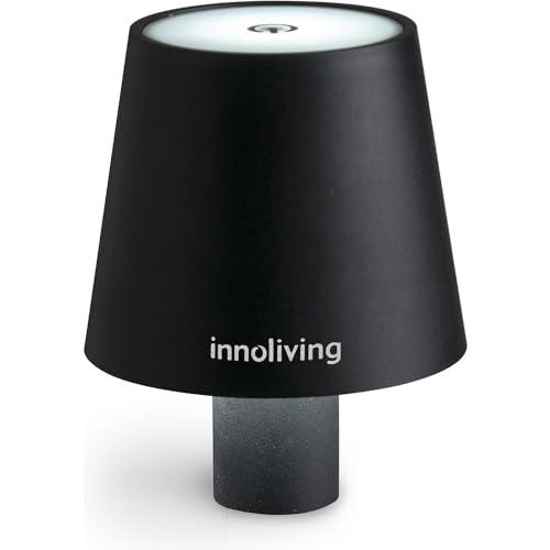 Innoliving Lampada LED Bottiglia Ricaricabile Touch Dimmerabile Nera