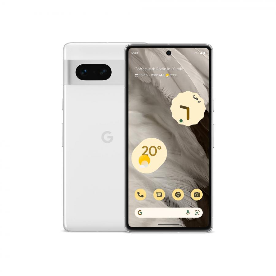Google Pixel 7 - Smartphone Android 5G sbloccato con grandangolo e batteria che dura 24 ore, 128GB - Bianco ghiaccio