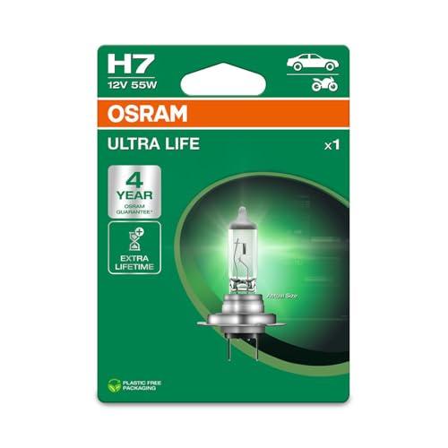 OSRAM ULTRA LIFE H7: Lampada Alogena per Proiettori con Durata Estesa