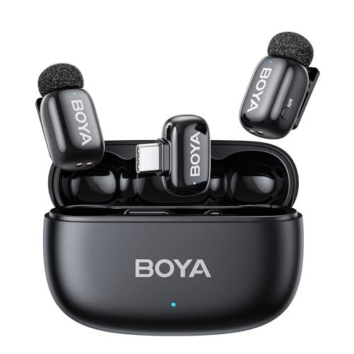 BOYA MINI 2 Microfono Wireless Lavalier USB-C per Smartphone e Dispositivi Android/iOS
