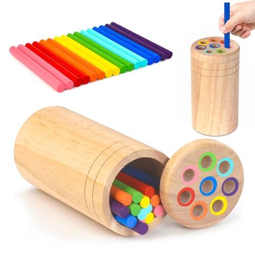 HaoVrisn Giochi Montessori 1-3 Anni: Giocattolo Educativo in Legno per lo Sviluppo Motorio e Sensoriale