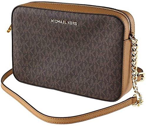 Michael Kors Jet Set Borsa a Tracolla con Logo - Marrone