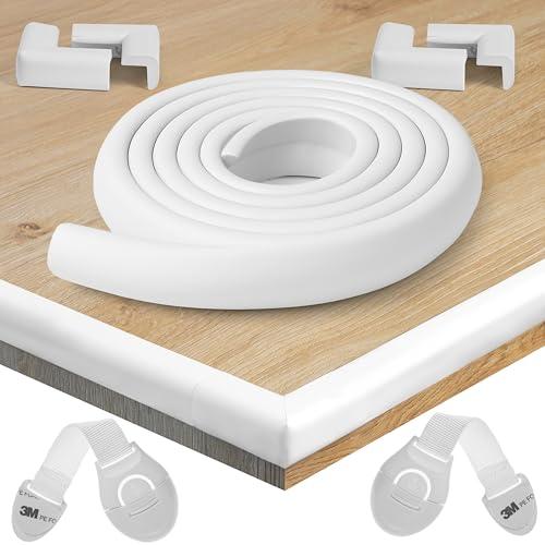 HAPPY CHLEA® Paraspigoli Bambini Angolari Gomma con Tecnologia “SCHIUMA ATTIVA” Kit di Protezione e Sicurezza Casa