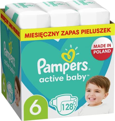 Pampers Active Baby Pacco Mensile Taglia 6, 13-18kg, 128pz