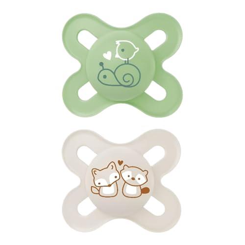 MAM Original Start Ciuccio per Neonato 0-2 Mesi - Set da 2 Bio-circolari Neutri