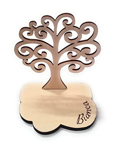 Albero della vita con base personalizzata - perfetto per bomboniere nascita, battesimo, comunione, cresima
