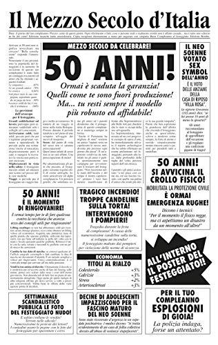 Biglietto di Auguri Giornale Compleanno 50 Anni Amico - Bombo