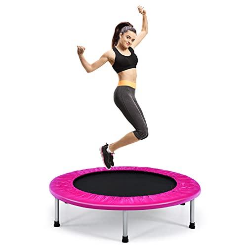 COSTWAY Trampolino Elastico Pieghevole Rosa