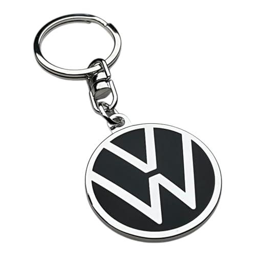 Portachiavi Volkswagen con Logo VW Nero/Cromo