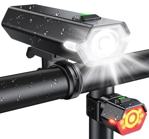 Glangeh Luci Bicicletta LED Ricaricabili USB
